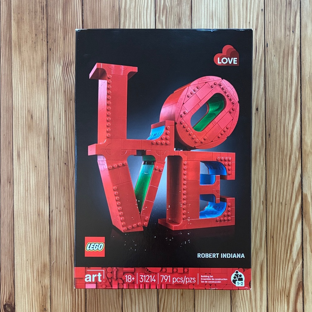 LEGO Art Love Sculpture in Red, Green, and Blue